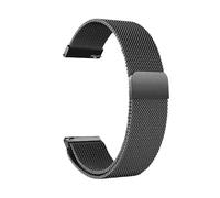 NoveltyThunder Compatible with Radley London Series 5/6/7/11/19/20/32/46/56 Strap Mesh Metal Magnetic Stainless Steel Replacement Band 20mm (Black)
