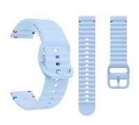 NoveltyThunder Compatible with Radley London Series 5/6/7/11/19/20 Strap Sports Wave Band Soft Replacement Silicone (Light Blue)