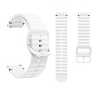 NoveltyThunder Compatible with Radley London Series 5/6/7/11/19/20 Strap Sports Wave Band Soft Replacement Silicone (White)