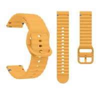 NoveltyThunder Compatible with Radley London Series 5/6/7/11/19/20 Strap Sports Wave Band Soft Replacement Silicone (Yellow)
