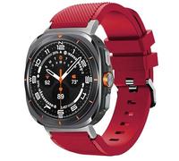 NoveltyThunder Compatible with Samsung Galaxy Watch Ultra 47mm (2025/2024) Strap Soft Replacement Silicone Sports Band Running Gym Women Men (Red)