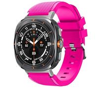 NoveltyThunder Compatible with Samsung Galaxy Watch Ultra 47mm (2025/2024) Strap Soft Replacement Silicone Sports Band Running Gym Women Men (Hot Pink)