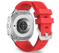 NoveltyThunder Compatible with Samsung Galaxy Watch Ultra 47mm Soft Replacement Silicone Strap Sports Band (Red)