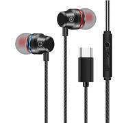 NoveltyThunder Earphones Headphones Compatible with iPhone 17/17 Pro / 17 Pro Max/iPhone Air / 16e / 16/16 Pro / 16 Plus / 16 Pro Max Type C In Ear Wired HIFI Bass With Mic Remote Volume Control Metal