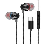 NoveltyThunder Earphones Headphones For iPad 11th Gen 2025 A16 Type C In Ear Wired HIFI Bass With Mic Remote Volume Control Metal