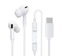 NoveltyThunder Earphones Headphones for Samsung Galaxy A17 5G / A26 / A36 / A56 / A16 / A15 / A25 A35 A55 / A05s / A14 A34 A54 / A13 / A04S / A23 A33 A53 A73 / A52 A52s / A22 A32 A12 - Type C White