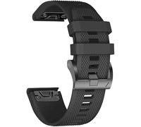 NoveltyThunder - For Garmin Descent Mk3i 51mm / Descent Mk2i / Descent Mk2 / Descent Mk1 Silicone Sports Replacement Strap 26mm QuickFit WatchBand (Black)