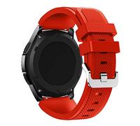 NoveltyThunder For Samsung Galaxy Watch 4 (40mm/44mm), Galaxy Watch 4 Classic (42mm/46mm) - 20 MM Strap Band Silicone Fitness Bracelet Replacement Band (Red)