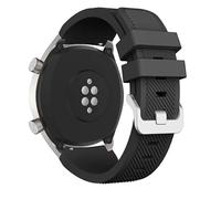 NoveltyThunder Silicone Strap Compatible with Garmin Forerunner 165/245/Music/55/645/Music/570-42mm Sports Watch Band Soft Replacement Silicone Strap Gym Running 20MM (Black)