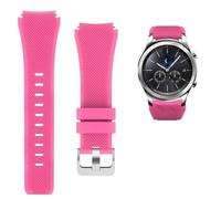 NoveltyThunder Silicone Strap Compatible with Samsung Galaxy Watch 42mm SM-R810 SM-R815 Sports Watch Band Soft Replacement Silicone Strap Gym Running 20MM (Hot Pink)
