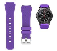 NoveltyThunder Silicone Strap Compatible with Samsung Galaxy Watch 46mm SM-R800 SM-R805 Sports Watch Band Soft Replacement Silicone Strap Gym Running 22MM (Purple)