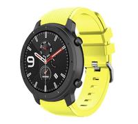 NoveltyThunder Watch Strap for Amazfit Bip 6/5 Unity/GTR 4/3/3 Pro/2/Balance 46mm/Balance 2, 22mm Bracelet Replacement Band for Amazfit GTR 47mm/Stratos 3/2/2S/Pace Sports Band Fitness (Yellow)