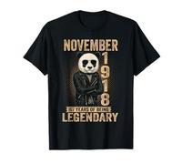 November 107th Birthday Men Women 1918 Awesome Panda Lovers T-Shirt