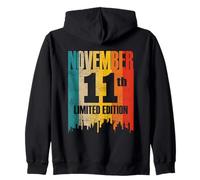 November 11 Limited Edition 11th Day Retro Vintage Zip Hoodie