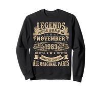 November 1963 62 Year Old Bday Gifts For Men 62nd Birthday Sweatshirt