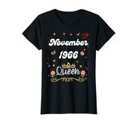 November 1966 Queen Since November 1966 Birthday Girl women T-Shirt
