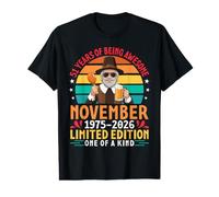 November 1975 2026 51 Years of Being Awesome Limited Edition Value Graphic T-Shirt