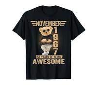 November 58th Birthday Men Women 1967 Awesome Teddy Bear T-Shirt