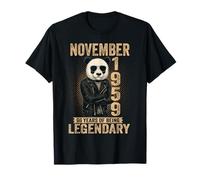 November 66th Birthday Men Women 1959 Awesome Panda Lovers T-Shirt
