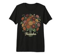 November Birth Flower Chrysanthemum Birthday Premium T-Shirt