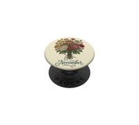 November Birth Flower Chrysanthemum Floral Birthday PopSockets Adhesive PopGrip