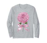 November Birth Flower Pink Chrysanthemum Bloom Long Sleeve T-Shirt