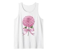November Birth Flower Pink Chrysanthemum Bloom Tank Top