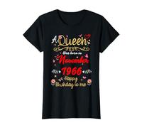 November birthday Queen Since November 1966 November girl T-Shirt