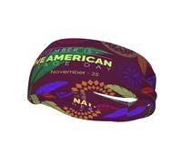 November Is Native American Heritage Month Headbands Sports Sweatband Athletic Exercise Bands Turban Hair Head For Men Women Yoga Fitness
