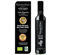 November Polyphenols Olive Oil Extra Virgin - Organic High Phenolic EVOO - Early Harvest - Lab Certified +1200mg/kg High Polyphenol - Cold Pressed Extra Virgin - Greek - 500ml Bottle