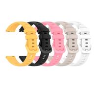 NovemFoal 5-Pack Premium Silicone Replacement Watch Bands Compatible with Sekonda Connect Smart Watch 40mm/Radley Series 21 Straps, Soft Sport Wristband 16mm Bracelet (Pack5-C)