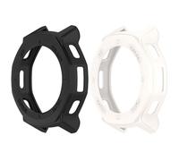 NovemFoal Armor Case Compatible with Amazfit T-Rex 3 Pro 44mm Cases, TPU Sports Shockproof Protective Cover for T-Rex 3 Pro 44mm (Black+Ivory White)