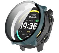 NovemFoal Cases Compatible with Suunto Vertical 2 Screen Protector, PC Protective Case Built with HD Tempered Glass Film Cover for Vertical2 Smart Watch (Green)