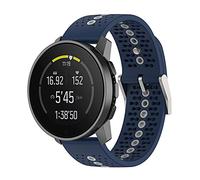 NovemFoal Colorful-Hole Silicone Watch Band Compatible with SUUNTO RUN Strap, Breathable Sports Strap for Running & Fitness (Blue)