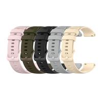 NovemFoal Replacement Band Compatible with SHANG WING L2/Sanorum CS5/Amzhero D26 Strap, Soft Breathable Durable Watch Straps, 5-Pack Silicone Sport Watch Wristband (Pack-5C)