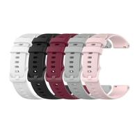 NovemFoal Replacement Band Compatible with SHANG WING L2/Sanorum CS5/Amzhero D26 Strap, Soft Breathable Durable Watch Straps, 5-Pack Silicone Sport Watch Wristband (Pack-5A)