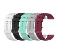 NovemFoal Replacement Band Compatible with SHANG WING L2/Sanorum CS5/Amzhero D26 Strap, Soft Breathable Durable Watch Straps, 5-Pack Silicone Sport Watch Wristband (Pack-5B)