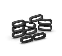 NovemFoal Replacement Fastener Rings Compatible with Coros PACE 4 Watch Band, 10-Pack Secure Strap Keeper Loops for PACE 3/PACE Pro/APEX 4 42mm/APEX 2 Pro/APEX 46mm (Black)