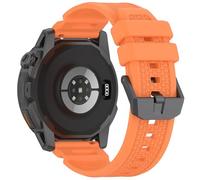 NovemFoal Silicone Watch Band Replacement Compatible with COROS NOMAD & APEX 4 46mm, Quick Release Soft Sport Strap with Breathable Texture for Outdoor Running Hiking (Orange)