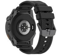 NovemFoal Silicone Watch Band Replacement Compatible with COROS NOMAD & APEX 4 46mm, Quick Release Soft Sport Strap with Breathable Texture for Outdoor Running Hiking (Black)