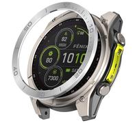 NovemFoal Time Zone Bezel Ring for Garmin Tactix 8 (51/47mm) Cover, Steel Protective Frame for Tactix 8 AMOLED/Solar (Silver-Grey, 47mm-SOLAR)
