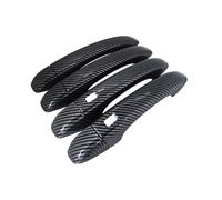 NOVEMS Car Outer Door Handle for Talisman for Samsung SM6 2015~2022 Auto Door Handle Cover Stickers Trim Set Black Carbon Fiber Exterior Side Exterior Door Handle(2 Smart Button)