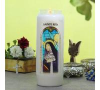 Novena of Saint Rita with Prayers - Novena Candle - Christian Cult in Vegetable Wax