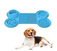 Novent Dog Lick Pads Puppy Slow Feeder Mat, Pet Feeding Pad, Six in 1 Divider Design, 5 Large Suction Cup Designs, Healthy Eating Habits for Dogs, Kittens, Cats