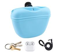 Novent Silicone Dog Treat Pouch Magnetic, Silicone Dog Treat Bag | Clip On Portable Dog Treat Bag for Training - Portable Training Container, Small Training Bag Stronger Magnetic Closure to