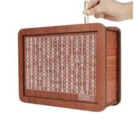 Novent Wooden Money Box, Cash Saver Box - Cash Box with Counter - Reusable Money Saving Box for Cash, Savings Challenges Box, Cash Coin Money Bank