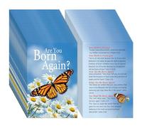 Noveread 200 Pcs Gospel Tract Card Salvation Cards Pocket Holy Postcard Prayer Postcards Christian Inspirational Bible Verses Bookmark for Christian Gift(Are You Born Again)