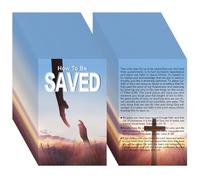 Noveread 200 Pcs Gospel Tract Card Salvation Cards Pocket Holy Postcard Prayer Postcards Christian Inspirational Bible Verses Bookmark for Christian Gift(How to Be Saved)