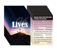 Noveread 200 Pcs Gospel Tract Card Salvation Cards Pocket Holy Postcard Prayer Postcards Christian Inspirational Bible Verses Bookmark for Christian Gift(He Lives)