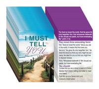 Noveread 200 Pcs Gospel Tract Card Salvation Cards Pocket Holy Postcard Prayer Postcards Christian Inspirational Bible Verses Bookmark for Christian Gift(I Must Tell You)